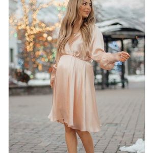 Winter Rose Satin Dress  size S